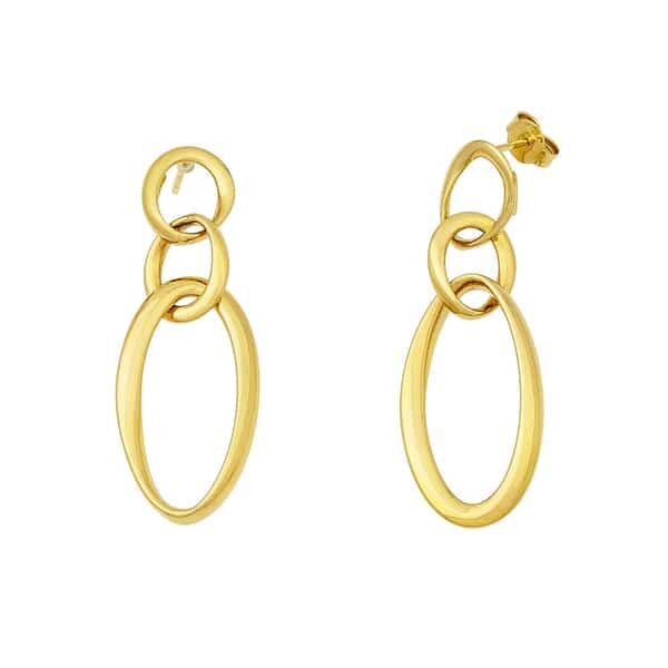 18K Gold Link Earrings, SOLD