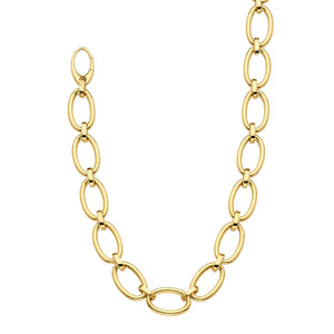 Gold Oval Link Chain Necklace, SOLD