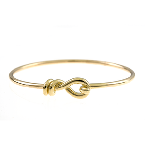 18K Gold Knot Bangle Bracelet, SOLD