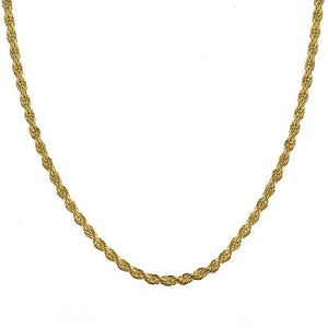 18K Yellow Gold Solid Rope Chain