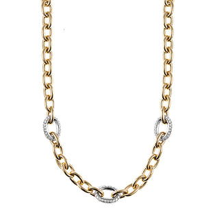 Gold Diamond Chain Link Necklace, SOLD