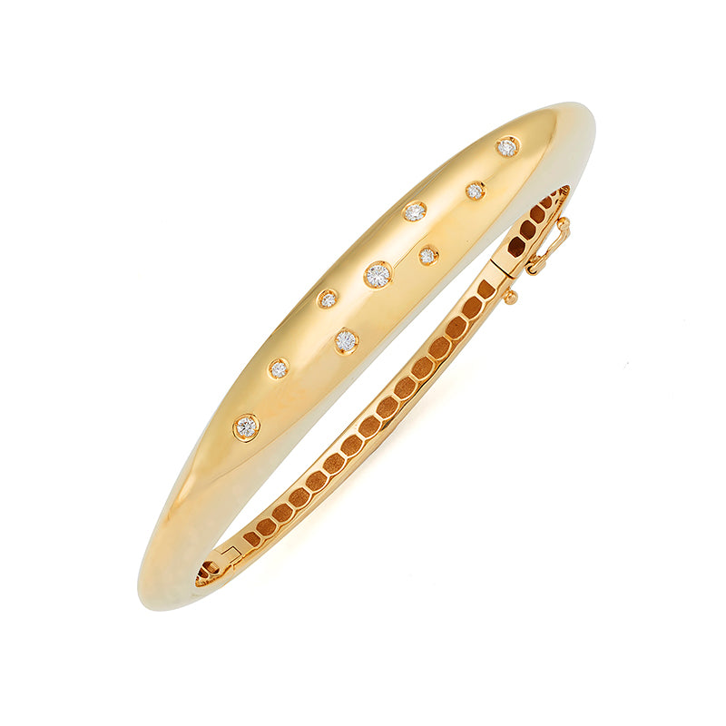 18k Diamond Bangle Bracelet, SOLD