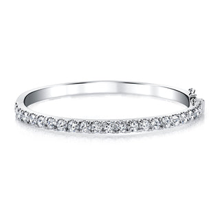 18k White Gold Diamond Bangle Bracelet, SOLD