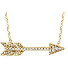Diamond Arrow Pendant Necklace, SOLD