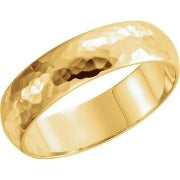 Gold Hammered  Wedding Band, SOLD