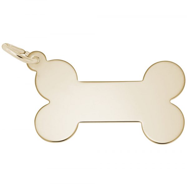 14k Gold Dog Bone Charm, SOLD