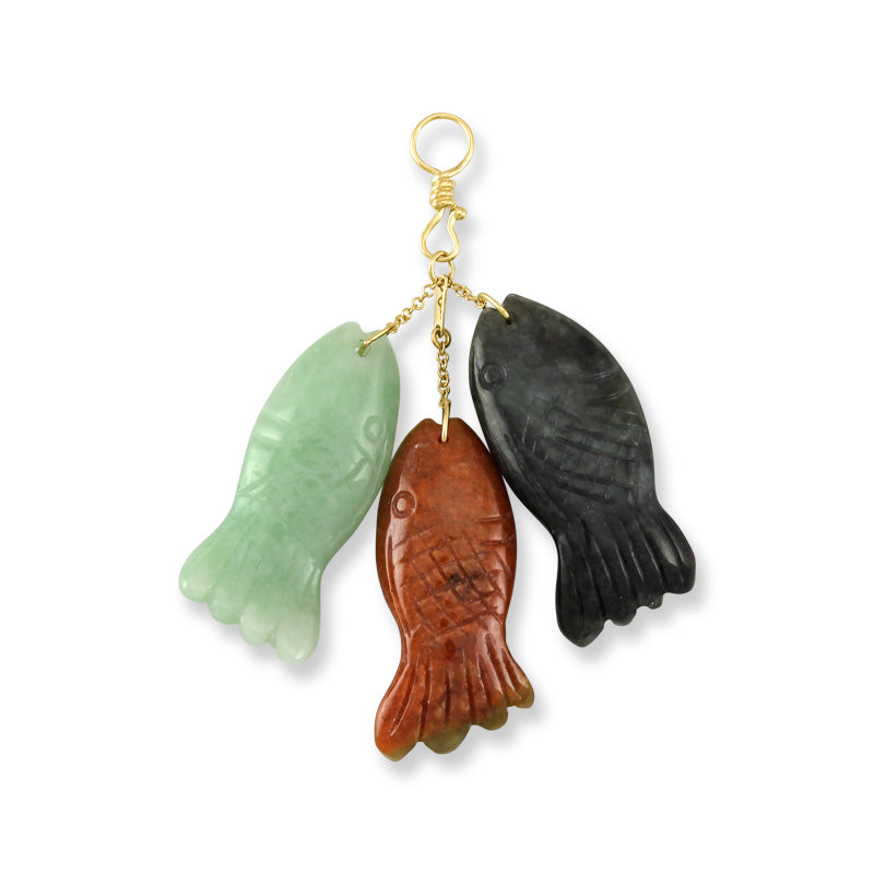 Natural Jade Fish Pendant, SOLD