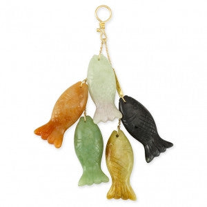 Natural Jade Fish Charm Pendant, SOLD