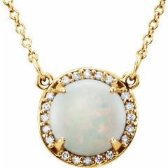 Opal and Diamond Pendant,SOLD
