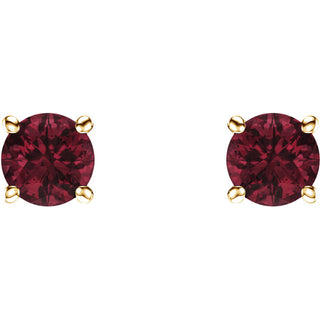 Yellow Gold  or White Gold Garnet Earrings, SOLD