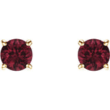Yellow Gold  or White Gold Garnet Earrings, SOLD