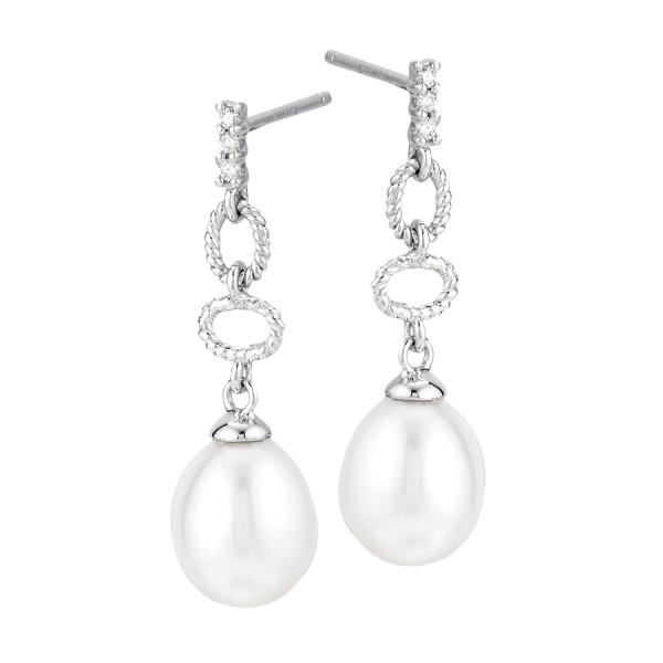 Cultured Pearl and Diamond Earring, SOLD