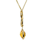 Faceted Citrine Pendant Necklace,SOLD