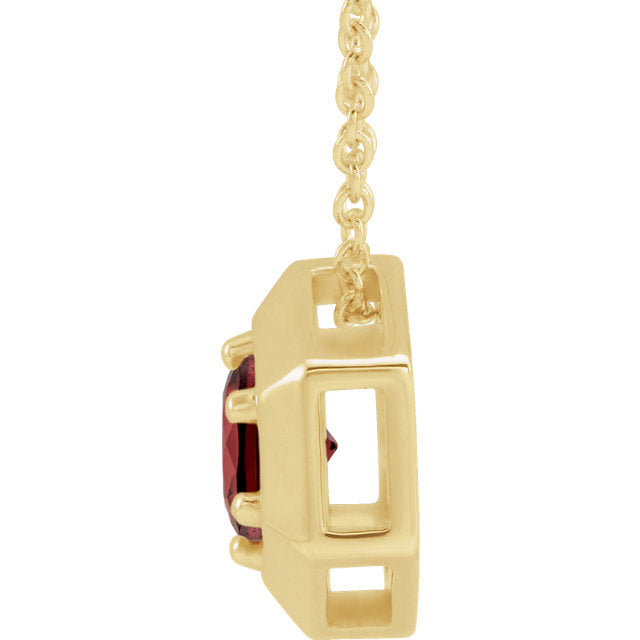 Garnet Pendant Necklace, SOLD