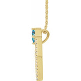 Aquamarine and Diamond Pendant Necklace, SALE, SOLD