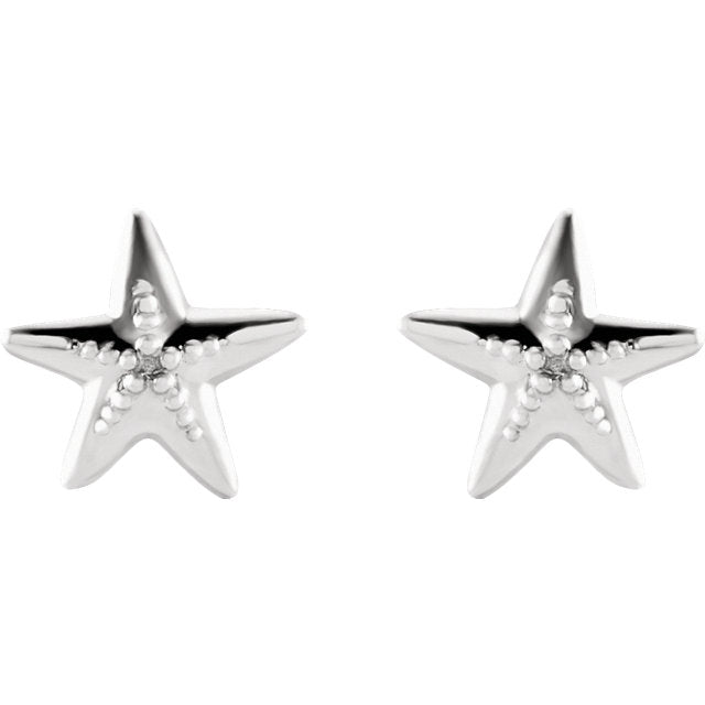 Gold Sea Star Earrings, SOLD