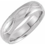 White Gold Infinity Design Wedding Band, SOLD