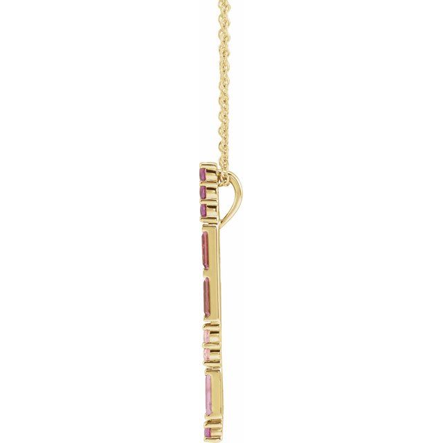 Multi-Pink Gemstone Pendant Necklace, SOLD