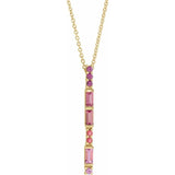 Multi-Pink Gemstone Pendant Necklace, SOLD