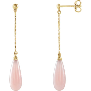 Pink Opal Briolette Earrings, SOLD