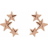 Gold Star Earrings, SOLD