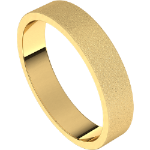Textured Flat Gold Wedding Band, SOLD