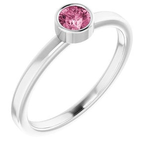White Gold  Pink Tourmaline Ring, SOLD