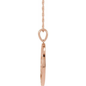 Rose Gold Ohm Pendant Necklace, SOLD