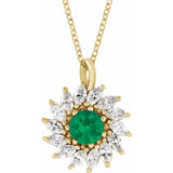 Emerald and Diamond Pendant, SOLD