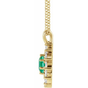 Emerald and Diamond Pendant, SOLD
