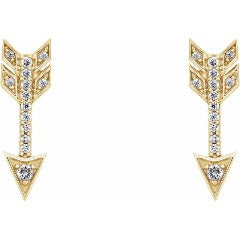 Diamond Arrow Earrings, SOLD
