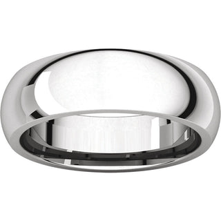 14K White Gold Wedding Band