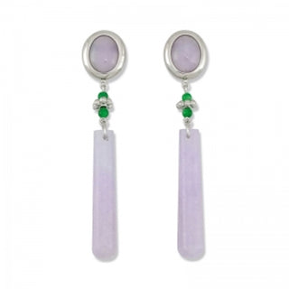 Natural Lavender Jade Earrings, SOLD