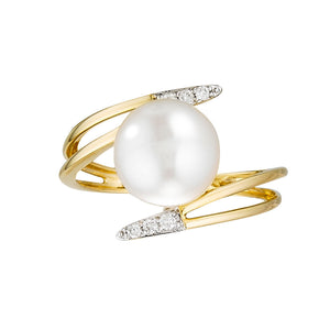 Designer Pearl and Diamond Ring