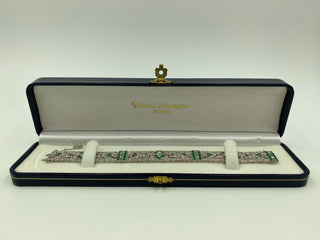 Vintage Deco Diamond and Emerald Bracelet, SOLD