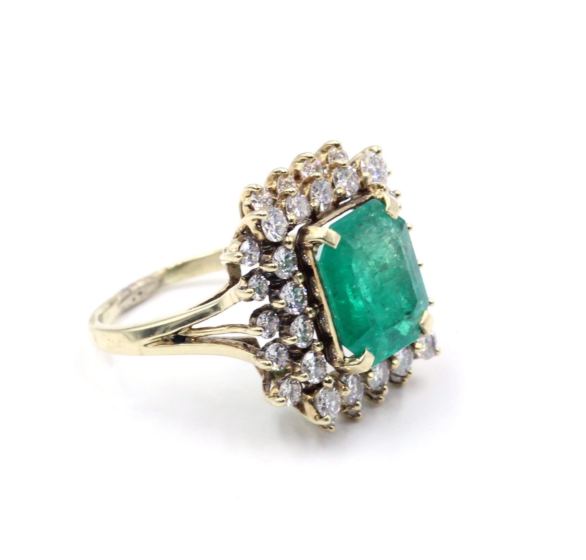 Vintage Emerald and Diamond Ring, SALE, SOLD