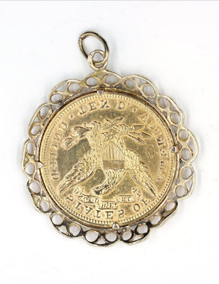 Vintage Gold Coin Pendant, SOLD