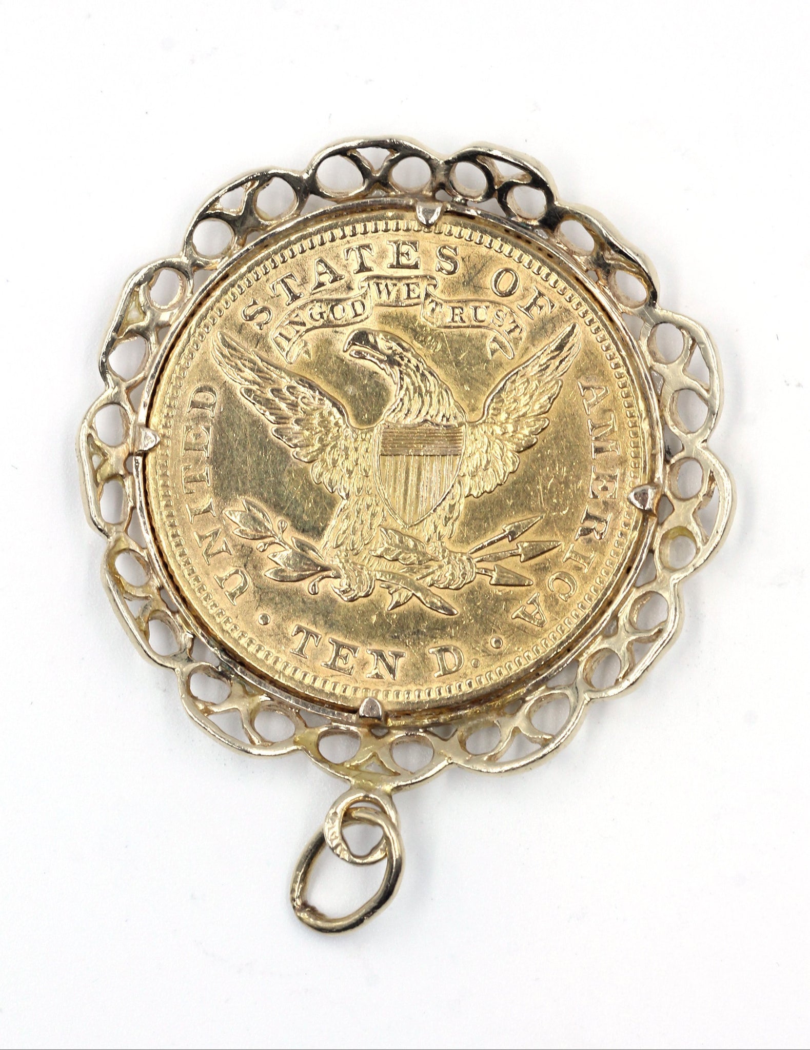 Vintage Gold Coin Pendant, SOLD