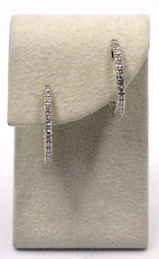 Vintage Diamond Hoop Earrings, SOLD