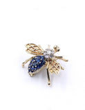 Vintage Diamond and Sapphire Bee Brooch, SOLD