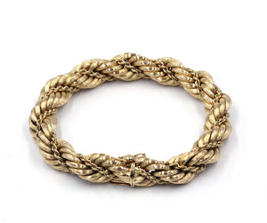 Vintage Gold Rope Bracelet, SOLD