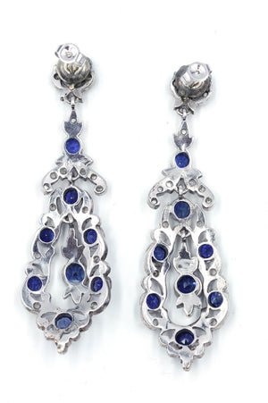 Vintage Diamond and Sapphire Earrings, SOLD