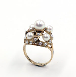 Vintage Cultured Akoya Pearl Ring, SOLD