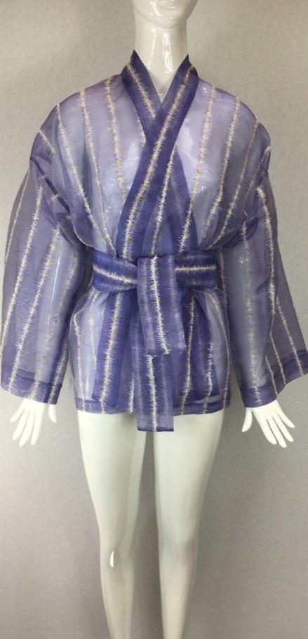 Janet Deleuse Silk Organza Sheer Kimono