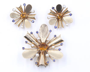 Vintage Earring and Brooch Set, SOLD