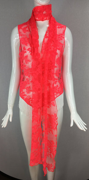 Janet Deleuse Designer Lace Fringed Vest, SALE, SOLD