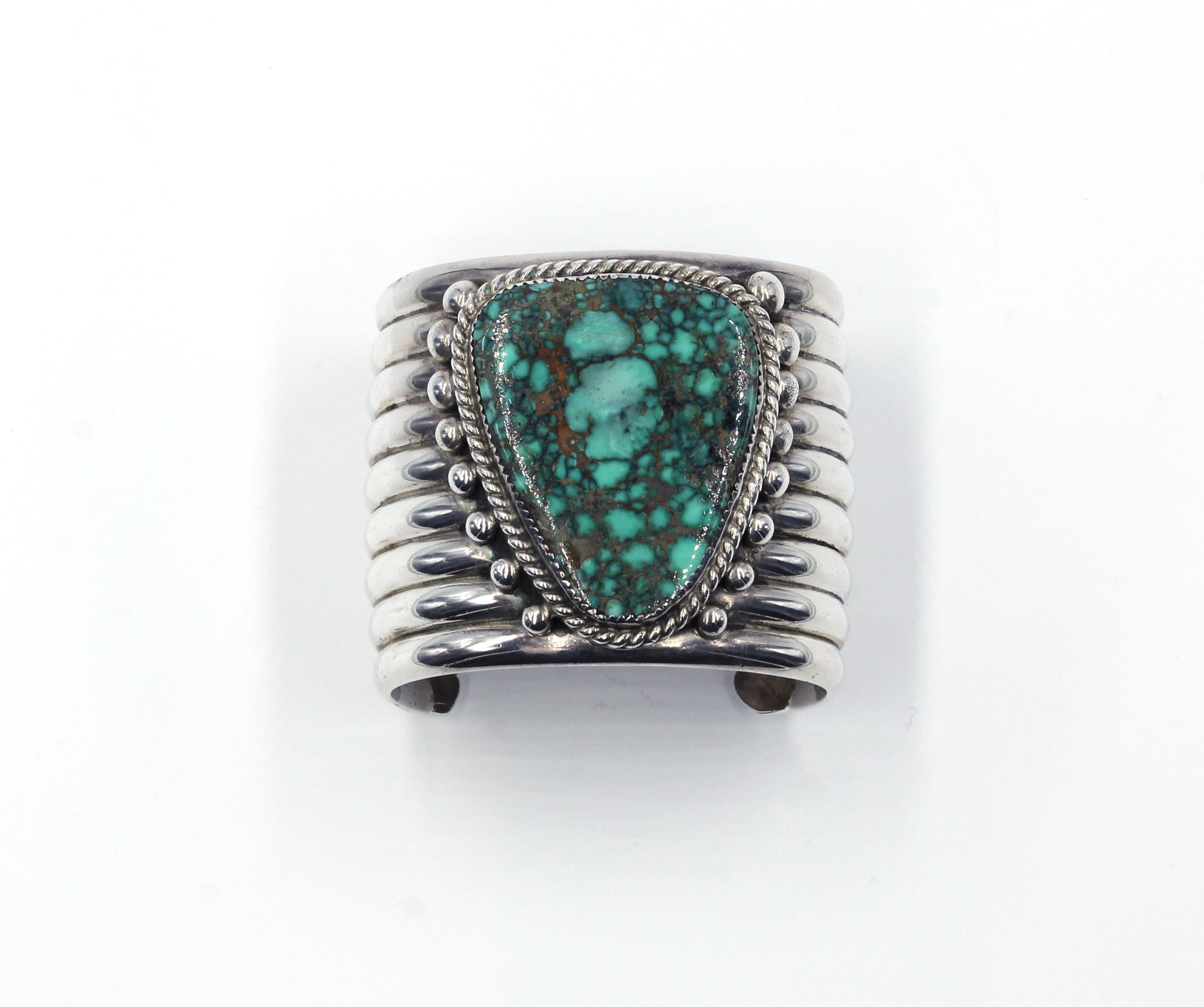 Vintage Native American Turquoise Silver Cuff Bracelet, SOLD