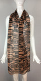 Deleuse Brown and Black Silk Chiffon Scarf, SOLD OUT