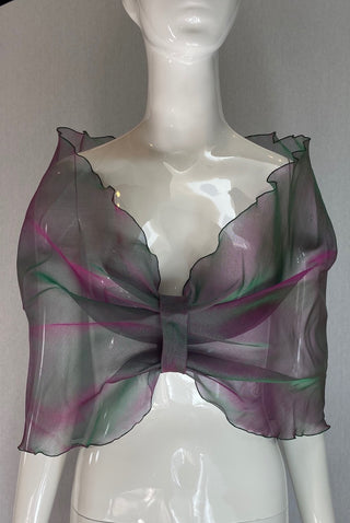 Janet Deleuse Designer Organza Wrap, SOLD