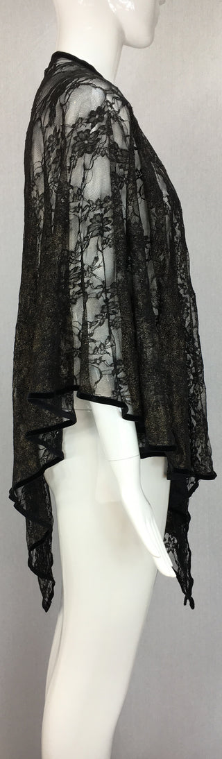 Janet Deleuse Lace and Velvet Wrap, SOLD